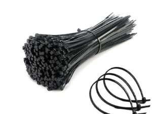 Стяжки Kamfix,черна с UV,7.6x350 100бр./пакет